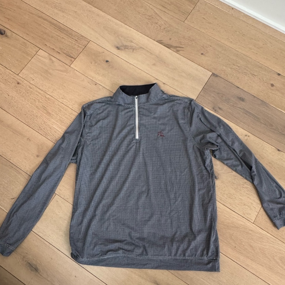 Rhoback Quarter-Zip Pullover - Houndstooth Print Size XL